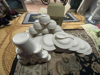 Product Review of ECOWARE 30pcs Kenduri Set/ Party Set 30pcs/ Plastic Plates Cups Bowls Set/ High Quality Food Grade for Kenduri Banquet from M**2 2