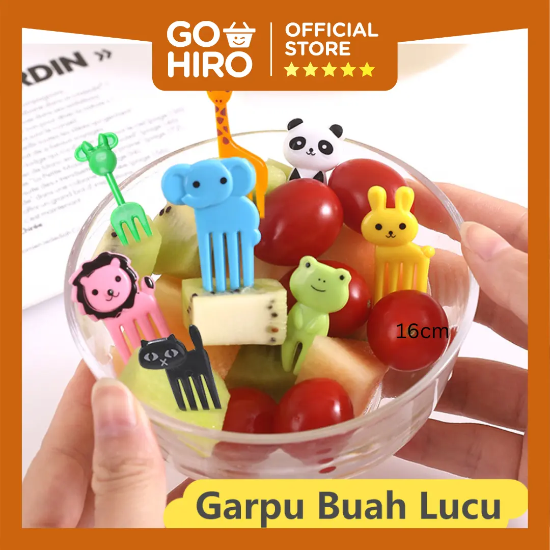Tusukan Bento Garpu Buah Kue Snack Dessert Mini Kartun Hewan / Tusakan Untuk Buah Lauk Bento Gemoy