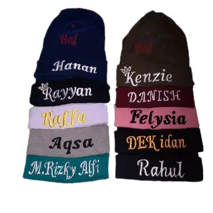 Kupluk Anak Custom Free Bordir Nama Suka-suka Unisex Cowok & Cewek Usia 0-15 Tahun Bayi Perempuan Lipat Keluar Size Anak Lipat Kedalam Size Dewasa Banyak Pilihan Warna Model Rajut COD
