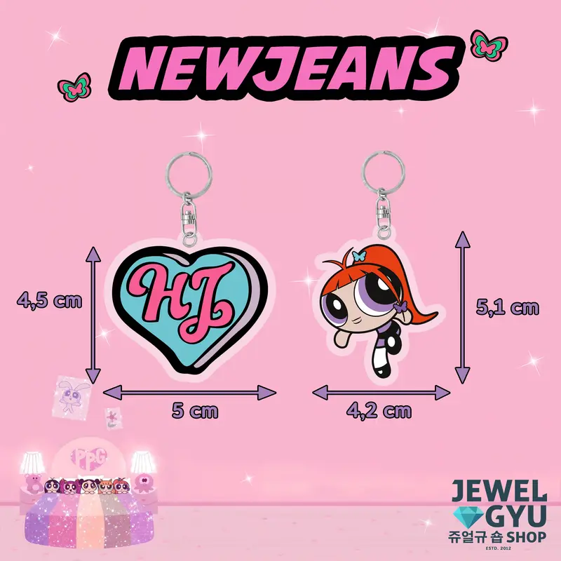 New Jeans PPG Acrylic Keychain Keyring / Gantungan Kunci Akrilik PPG newjeans KPOP 4