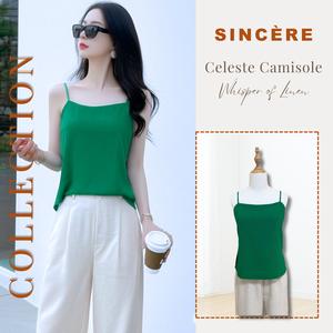 Áo 2 dây nữ linen thoáng mát – form rộng che khuyết điểm, dễ phối đồ mùa hè