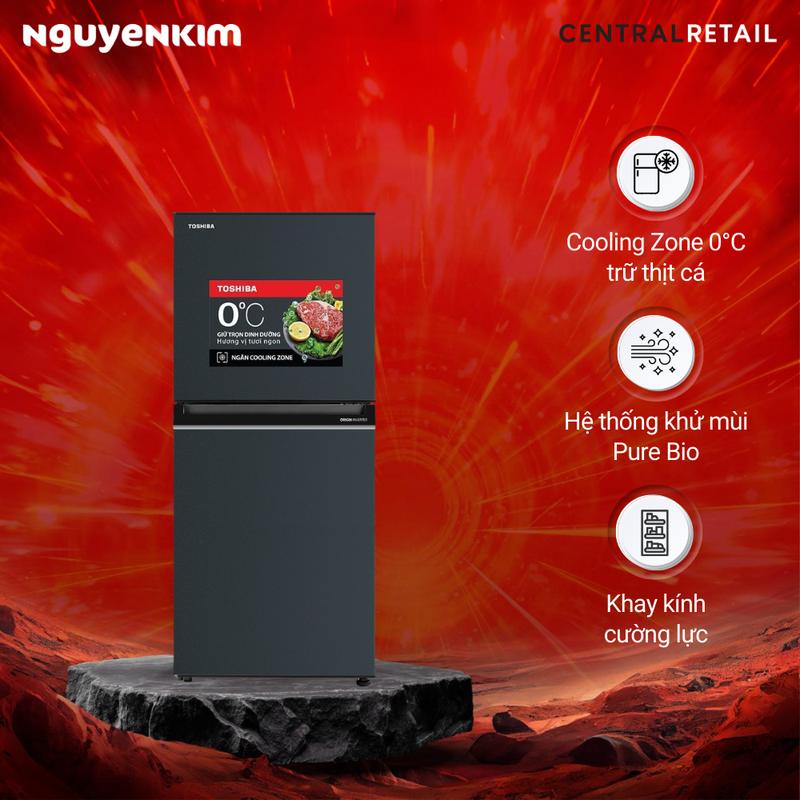   Bán chạy  Tủ lạnh Ngăn đá trên Toshiba Inverter 180 lít GR-RT234WE-PMV 52  Ngăn đông mềm 0°C trữ thịt cá nấu ngay không cần rã đông 