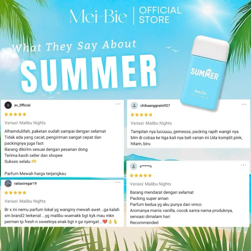 MEIBIE SPECIAL LIVE Parfume EDP - Vilmei | Welcome To My Paradise, Summer, Malibu Nights 7