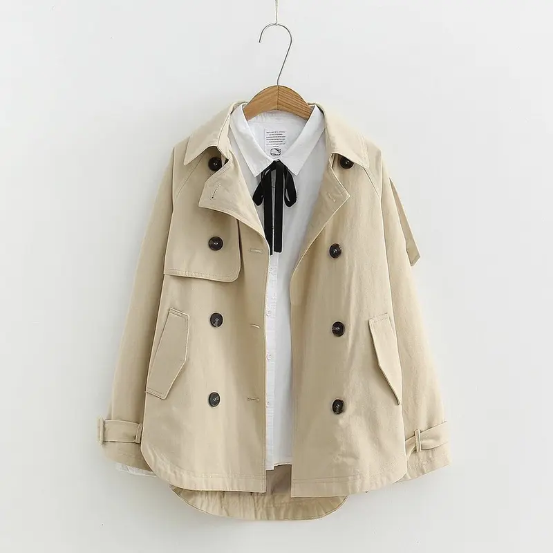 COD - Osin Jaket Parka Kanvas Tebal Premium Full Button Fit L Fashion Outerwear Jacket Remaja Wanita Korean Style Termurah 1