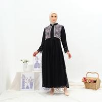 Gambar GAMIS OZIAS BROKAT IMPORT 09925 LD 105 I Gamis Pesta Simpel I Gamis Busui Friendly Nyaman - hitam dari Ozias.id Kota Administrasi Jakarta Barat 3 Tokopedia