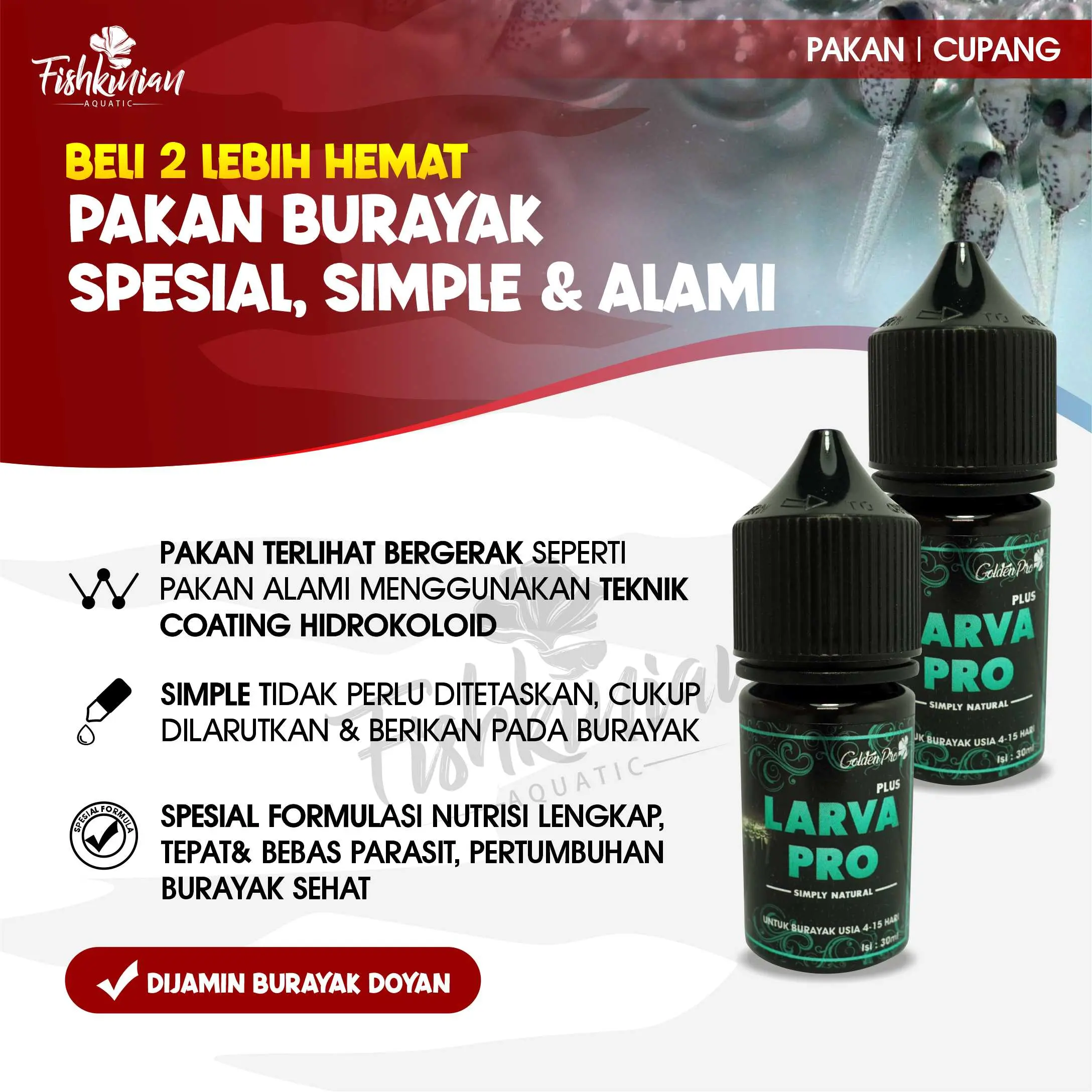 Ramuan Larva Pro  Pakan Burayak - Beli 2 Lebih Hemat