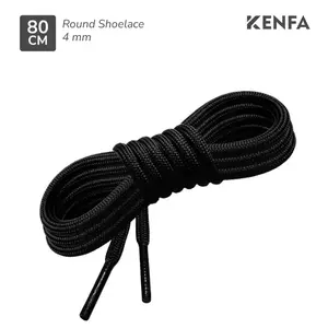 Kenfa - Tali Sepatu Bulat Hitam 80 CM