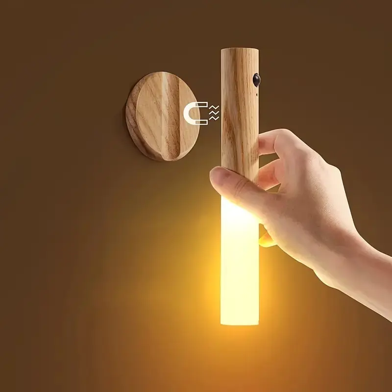 Multi functional magnetic suction human body induction small night light LED creative charging atmosphere light household hallway induction light Comfortable and considerate lighting Mobile accompanying bedside induction light accommodation