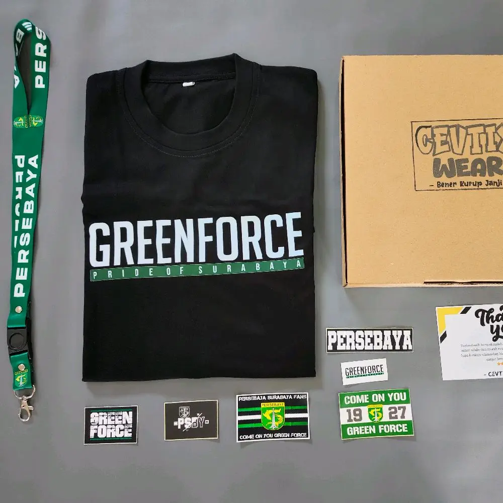 Kaos GreenForce 27 dapat bonus Lanyard box stiker