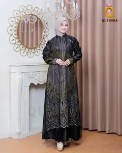 Gamis Lebara 2026 Model Gamis Terbaru Viola Dress Gamis Kondangan Wanita Kekinian Gamis Brokat Mewah