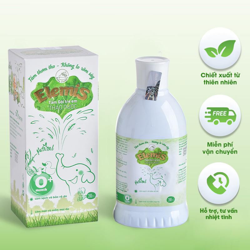 Sữa tắm gội Elemis 200ml – Thảo dược thiên nhiên cho bé  | Làm sạch & bảo vệ làn da nhạy cảm 