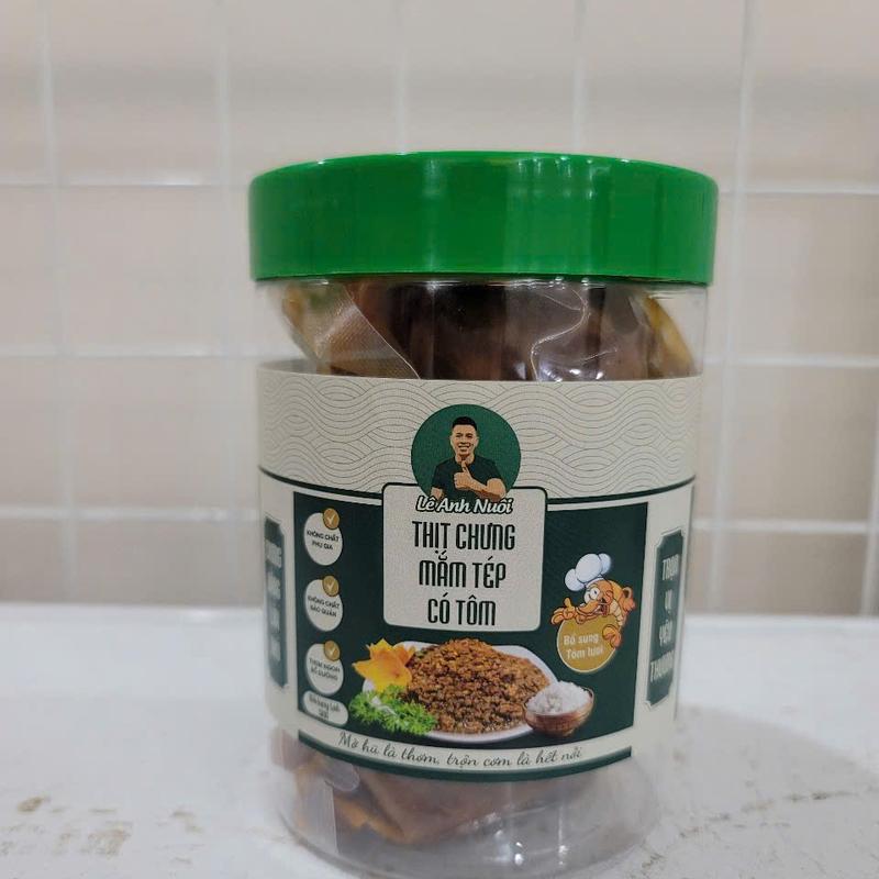 (Lê Anh Nuôi) Thịt chưng mắm tép có bổ sung thêm tôm sú tươi bóc nõn Lê Anh Nuôi 500g