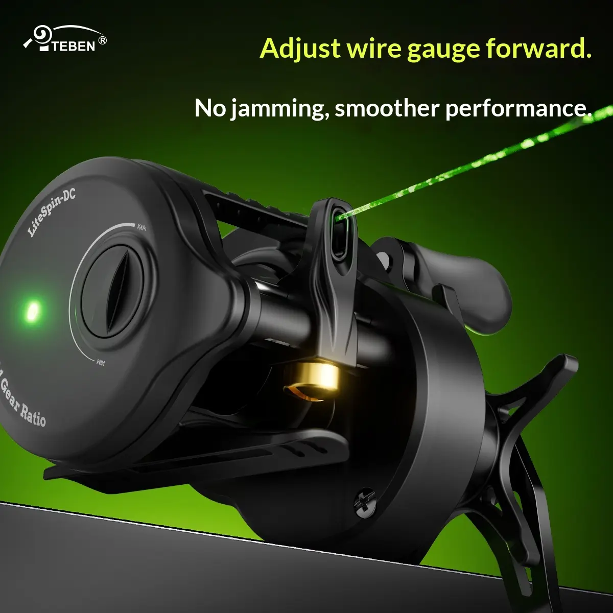 TEBEN LiteSpin DC SDC Fishing Reel with 7.2:1 Gear Ratio