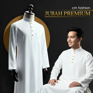 LIVE/COD -  Lengan Panjang Lengan Pendek DEWASA ANAK - ANAK Jubah Slimfit Gamis Jubah Pria Jubah pria muslim pria busana muslim jubba alfaan jubah Alzan hitam jubah putih jubah gamis saudi
