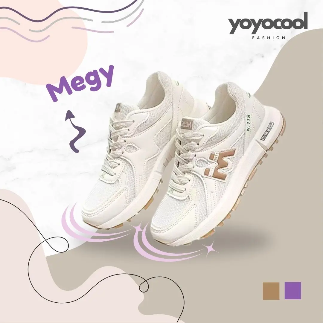 RT Megy Shoes / Sepatu Sneakers / Sepatu Wanita Sport / Sepatu Sporty Fashion / Korean Style