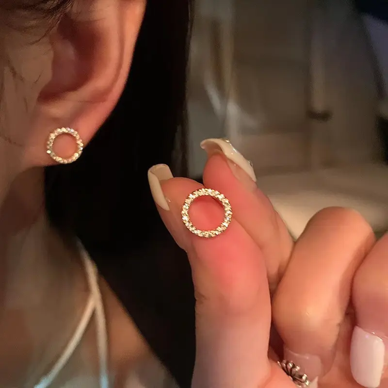 JR16 Anting Wanita Model Korea Bentuk Kotak Segitiga Untuk Wanita Fashion Aksesoris Earrings 4