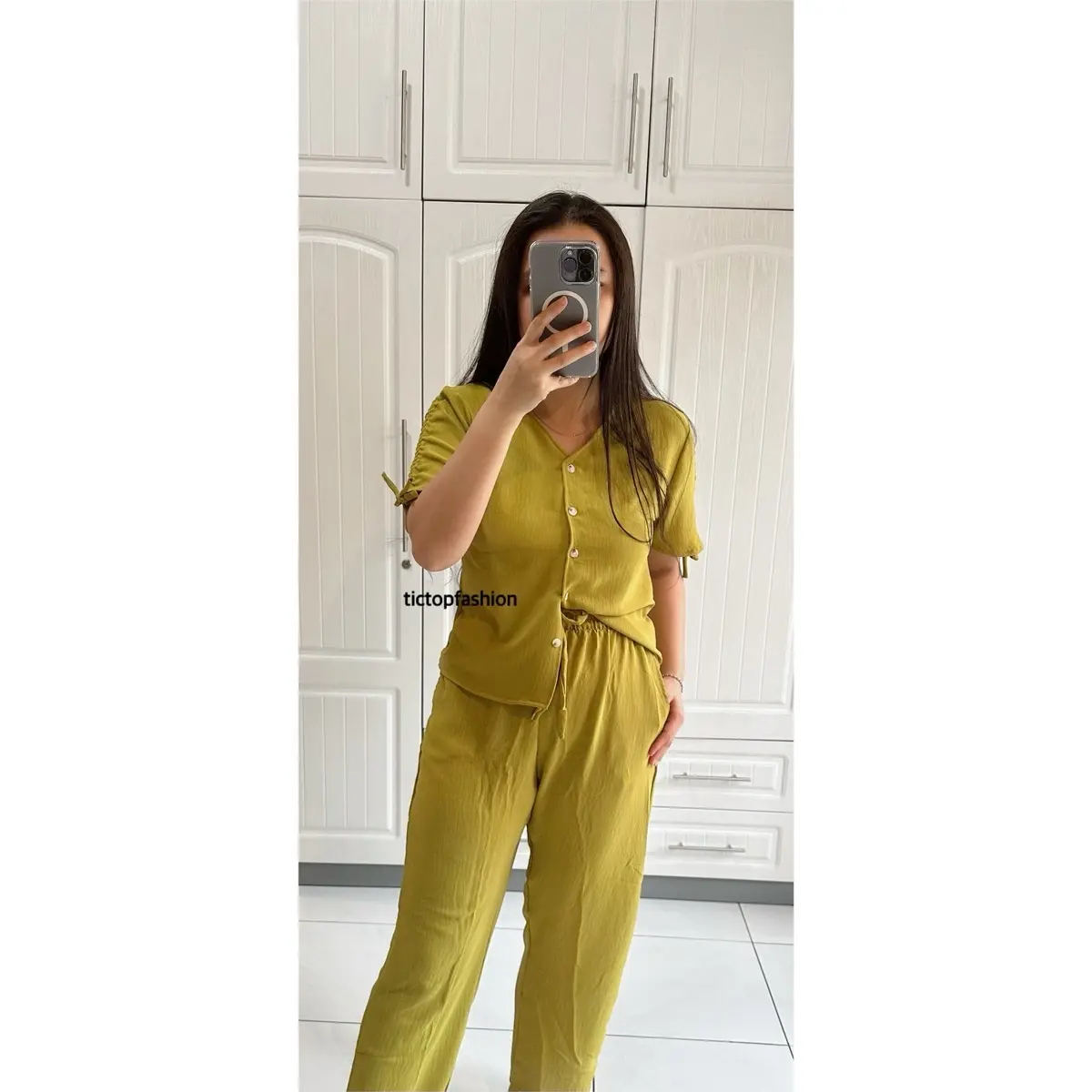 RAISA SET CRINCKLE - SETELAN WANITA CELANA PANJANG BASIC