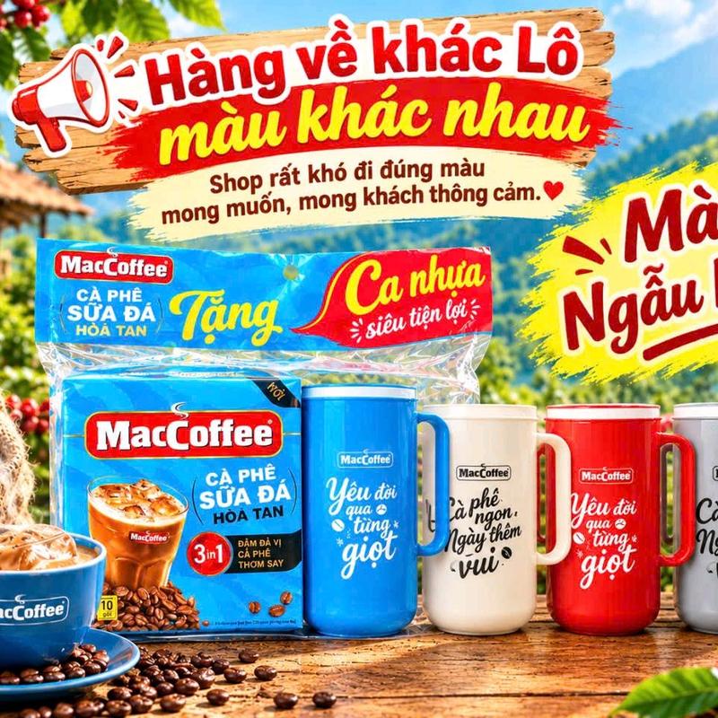 Hộp cafe SỮA Đá 3in1 đậm vị rang xay Tặng Cả  nhựa giữ nhiệt như hình.