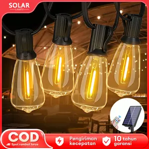 7 Meter 30 Kuning Lampu Adjust Kecerahan Tenaga Surya Charger Lampu Gantung Outdoor LED tahan air hujan Lampu festival, lampu hias festival, Natal, lampu hias