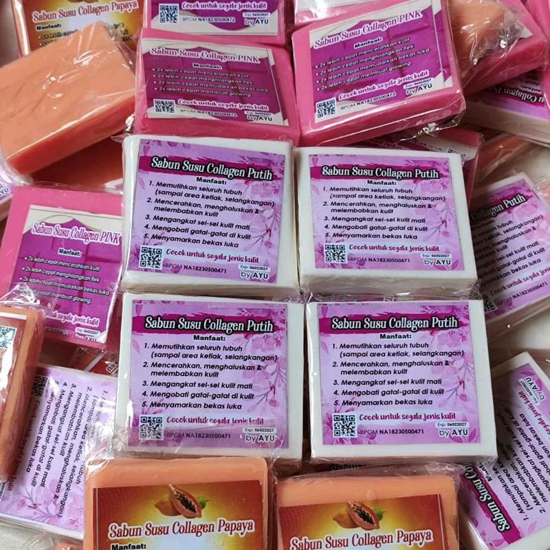 SABUN SUSU COLLAGEN BY AYU BPOM PENCERAH BADAN kolagen menenangkan 1