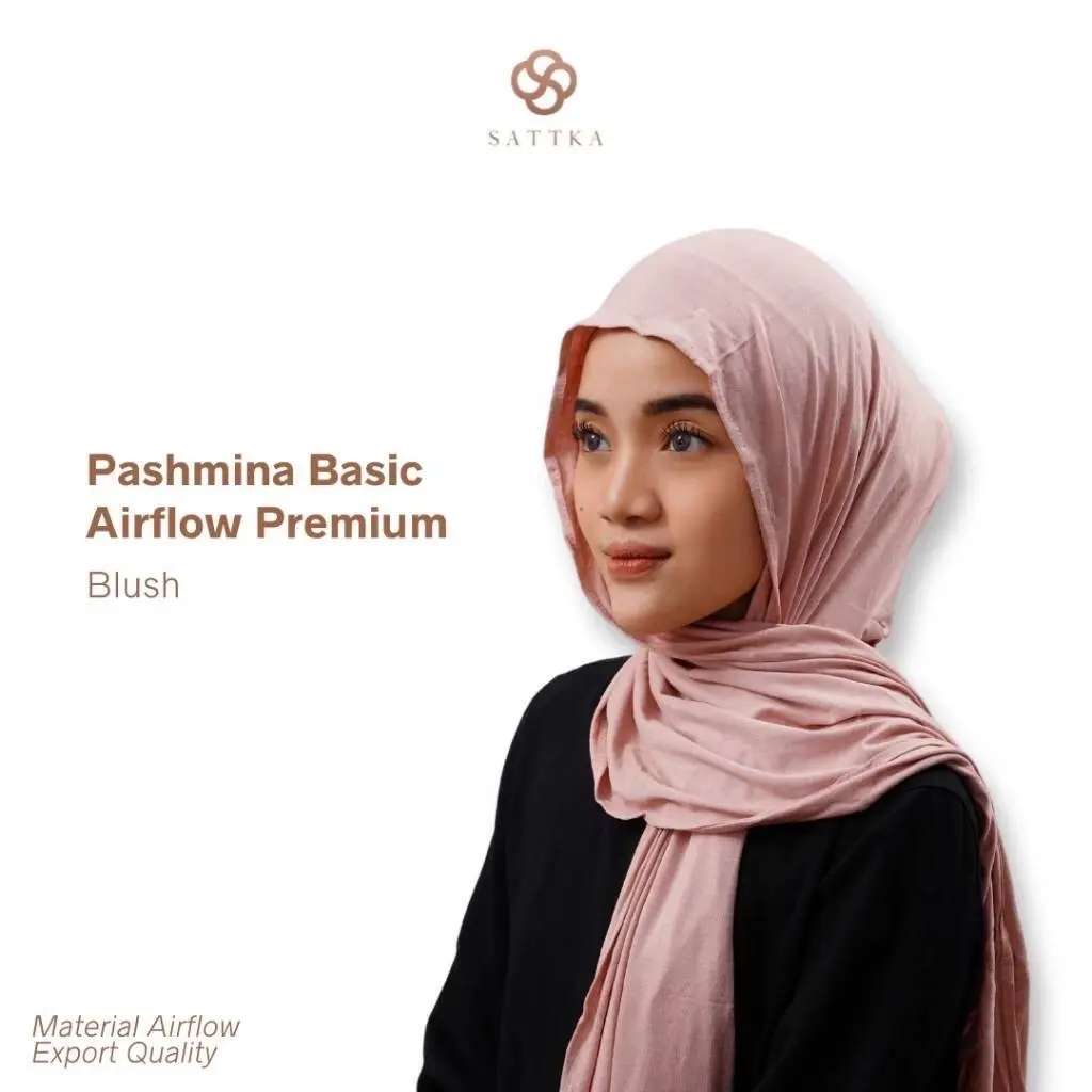 PASHMINA AIRFLOW SATTKA BASIC RAYON ADEM  RINGAN JATUH