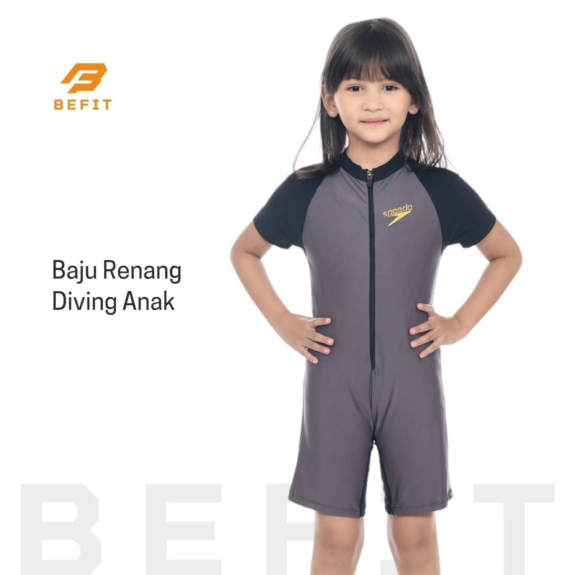 Baju Renang Diving Anak Balita Unisex Onepiece Resleting Toddler Girls Boys
