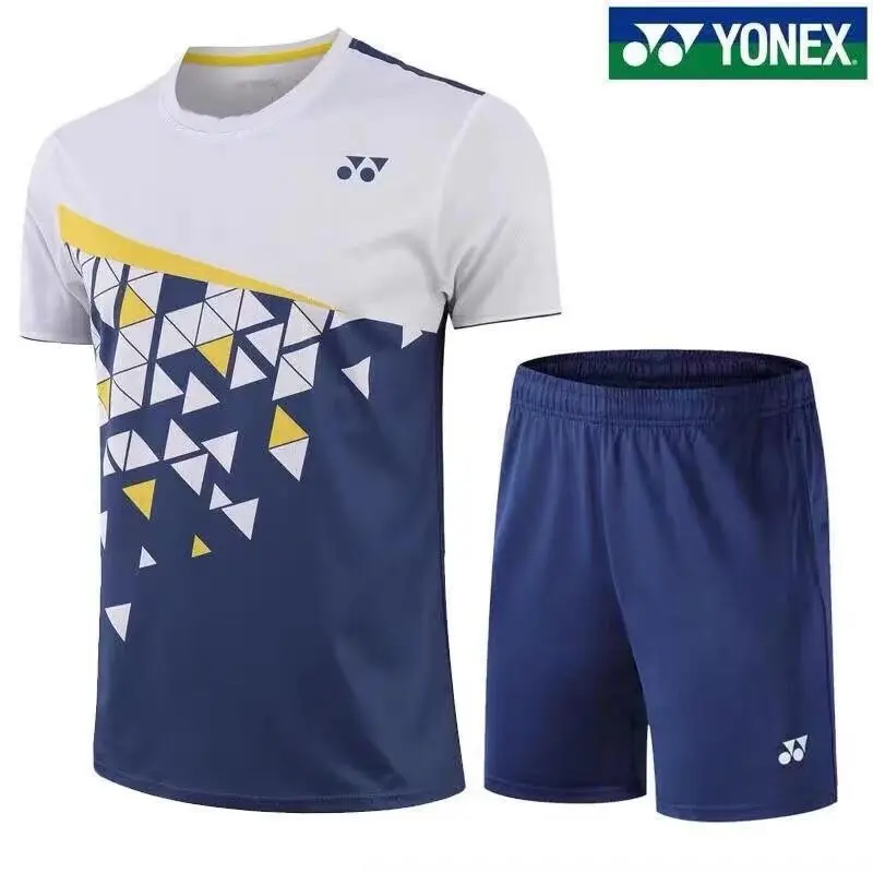 New yonex Badminton Jersey Men's and Women's Short Sleeve Sportswear T-shirt Children's Short Sleeve Team Game Jersey Quick Dry Breathable Tennis Jersey