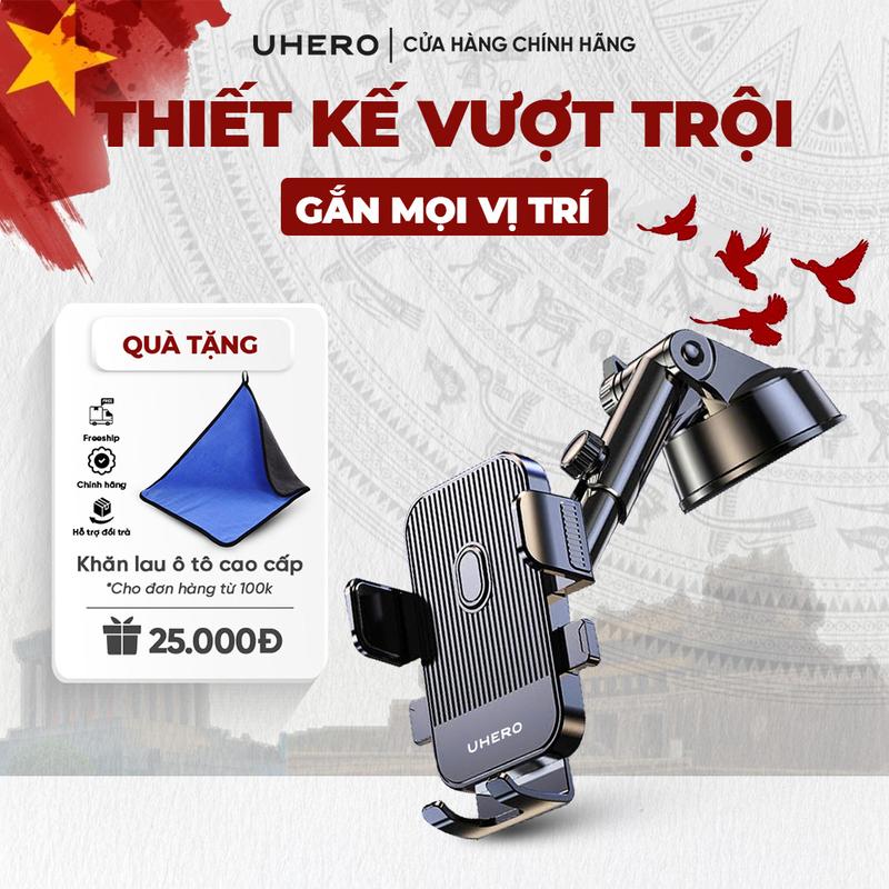 UHERO Giá Đỡ Điện Thoại Ô Tô Superior Gắn Taplo Kính Chắn Nắng Cửa Gió Điều Hòa Xoay 360 Độ Nhỏ Gọn Tiện Lợi Phiên Bản Nâng Cấp 2025 Phụ Tùng
