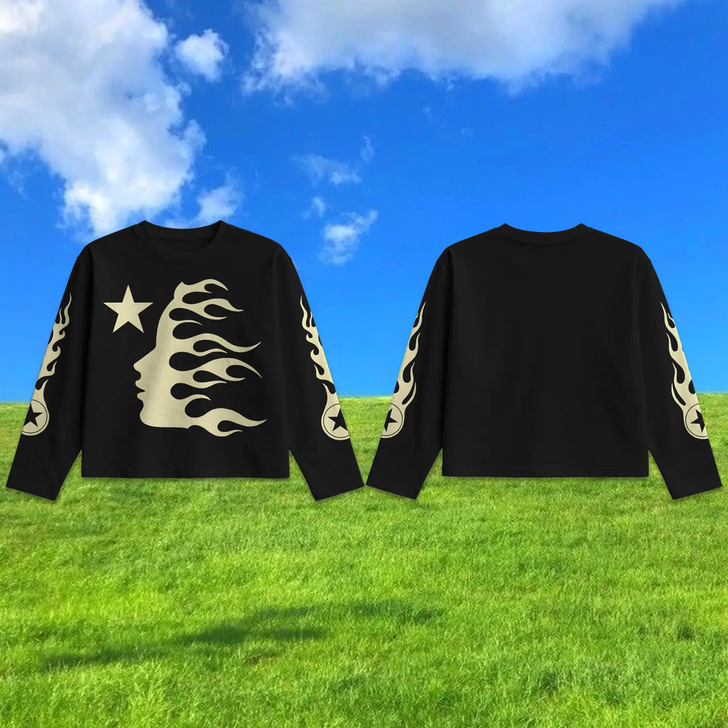 HUMAN FLAME LONGSLEEVE HITAM