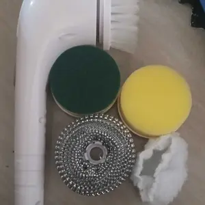 Sikat Elektrik 5 in 1 Handheld Sikat Kamar Mandi Rotasi Cerdas 360° Derajat Tidak Berisik Tahan Air Wastafel Dapur Cleaning Brush