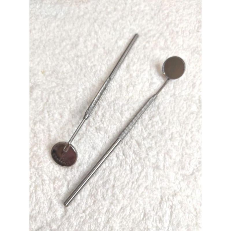 Mouth Mirror No 3 / 4 + Handle / Kaca Mulut / Kaca Pemeriksaan Gigi 2
