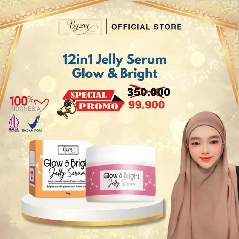 [EVENT TERAKHIR] [OBRAL!!!CUCI GUDANG] Byzoe [30gr] 1PCS Jelly Serum Glow & Bright  Jelly Serum for Glazed Donut Skin with 12 Active Ingredient