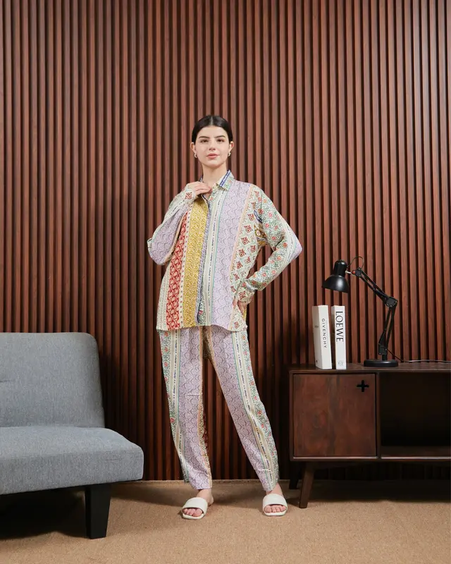 Piyama Kemeja Setelan Panjang Dydlabel Alesya Set Bahan Rayon 3