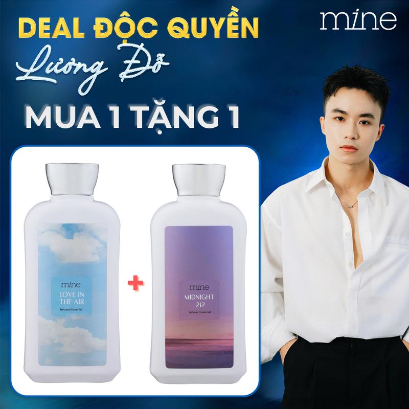 [MUA 1 TẶNG 1] Combo Sữa tắm Mine Love In The Air 470g & Sữa tắm Midnight 212 470g