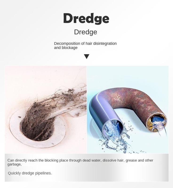Product Introduction of [SG SELLER] Magic kitchen sewer pipes Drain Cleaner deodorant strong pipeline dredge agent toilet to clear，Sink Drain Cleaner Chemical for Kitchen Toilet Pipe Dredging 4