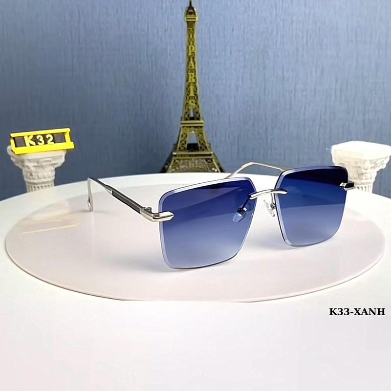 Kính Mát Thời Trang Nam Không Viền K32 Chống Nắng , Chống Uv400 Bảo Vệ Mắt , Gọng Phối Titan,Siêu Bền, Full Book,Bảo Hành 12 Tháng.