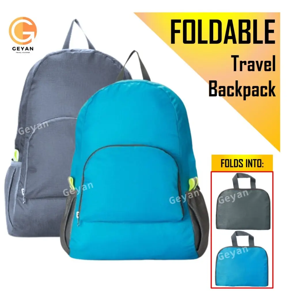 🔰SG SELLER🔰 Foldable Travel Backpack Lightweight Carry On Bag Shoulder Sling Portable Compact Folding Bags Daypack