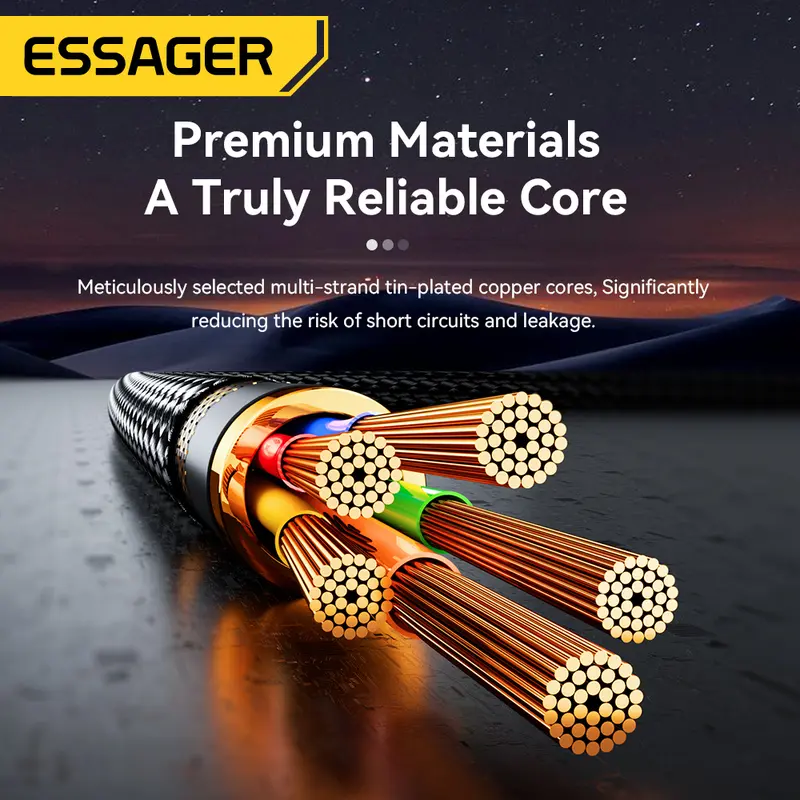 Essager PD29W Type C to Lightning LED Display Cable Fast Charge For iPhone14/13/12/11/8 Pro Max XS PD Fast Charging Type-C To Lightning 29W Cord For IOS Phone Tablet iPad AirPods iPod LED Display Wire 5