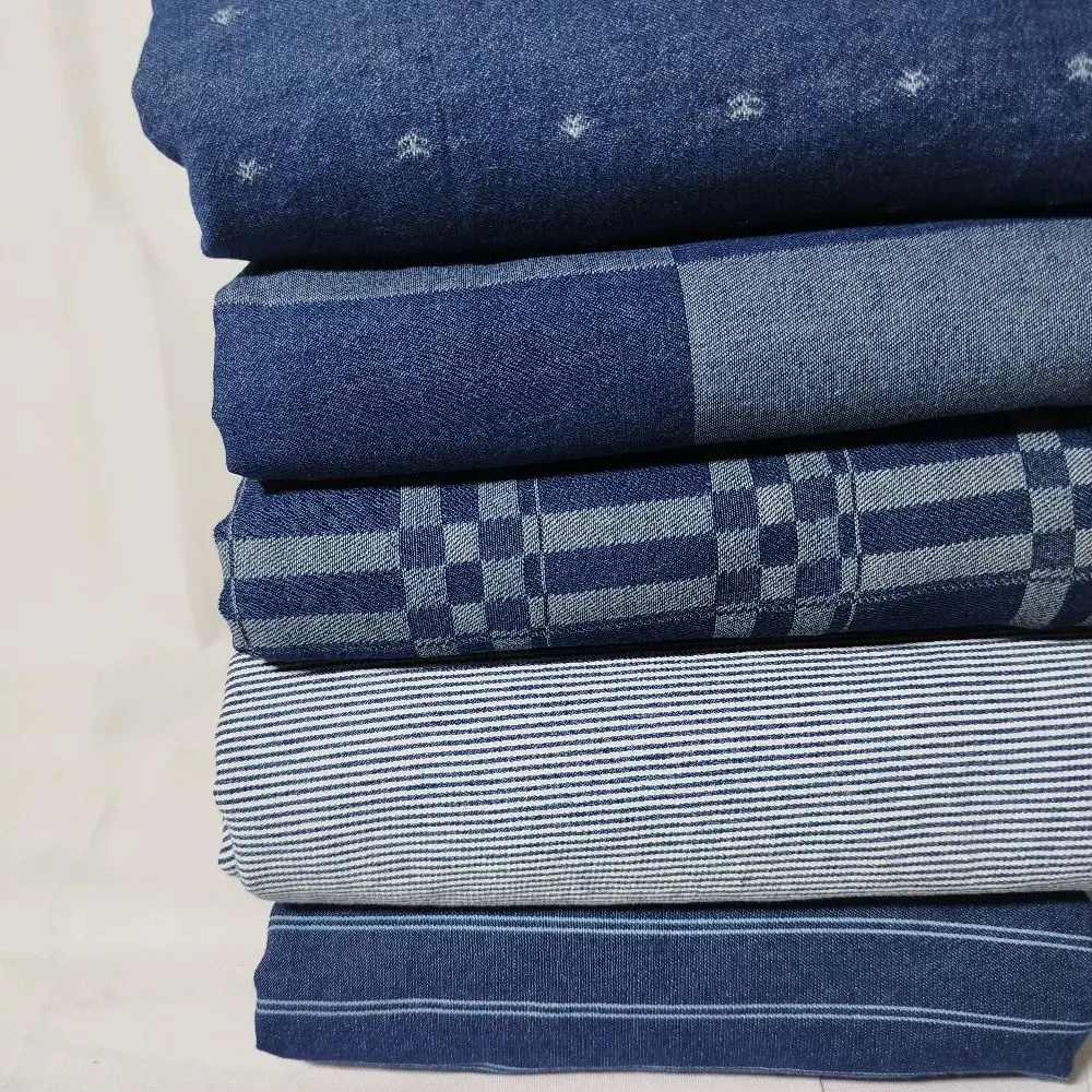 Jeans wash denim motif per 3 meteran non streach 8 oz