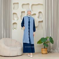Gambar SHABIYAN-604 Gamis Wanita Muslimah Cardigan Set Inner Outer - Black, XS dari shabiyan Kota Administrasi Jakarta Selatan 4 Tokopedia