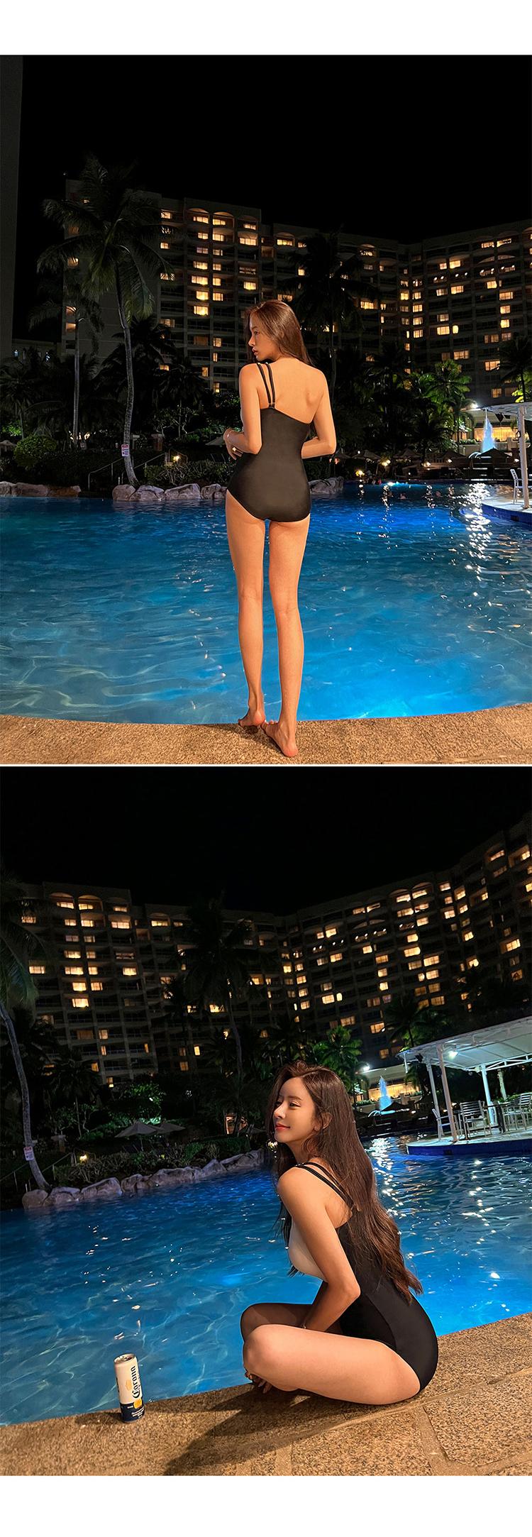 Product Introduction of One Shoulder One Piece Swimsuit for Women Bathing Suits Swimwear 3