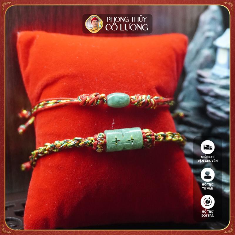 Cô Lương Vòng tay chỉ ngũ sắc chamr Ngọc Phỉ Thúy