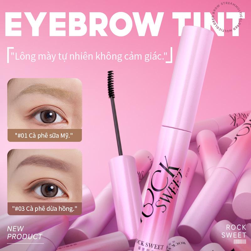 ROCK SWEET Mascara Màu Lông Mày RS, 4 Sắc Thái Nóng Bỏng Cho Lông Mày Phồng Hàn Quốc, Không Vón Cục, Giữ Cả Ngày, Phù Hợp Hoàn Hảo Với Mọi Màu Tóc