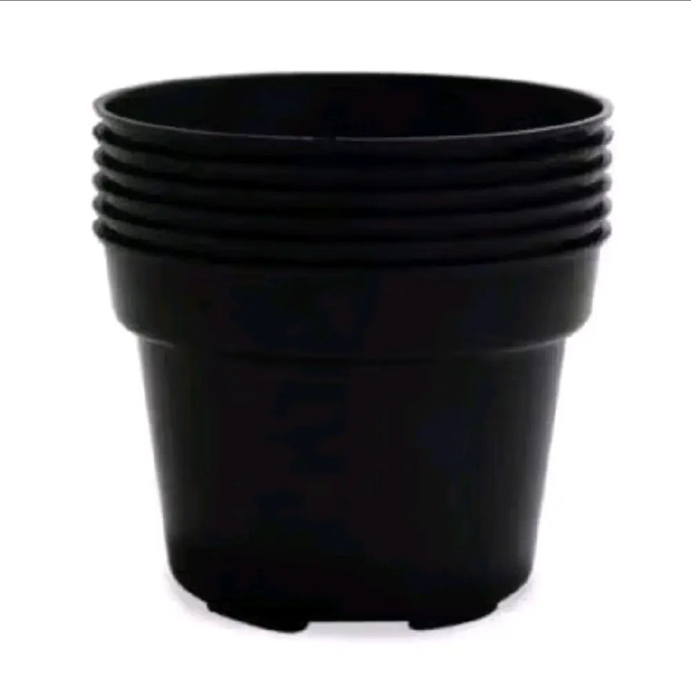 pot bunga hitam ukuran 30 cm merk NKT Plastik Bulat
