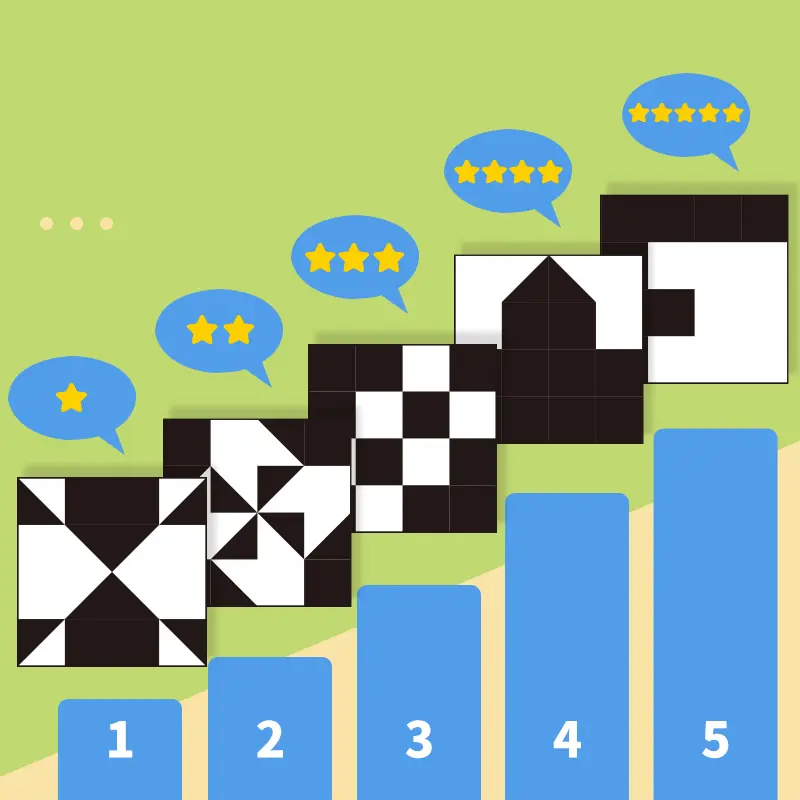 Hidden Blocks Warna Hitam dan Putih Mainan Puzzle Edukasi Anak 3
