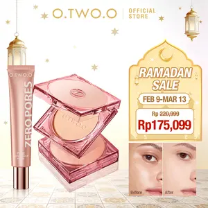 【live Campaign】O.TWO.O  Two-Piece Set  Invisible Pore Soft Focus Makeup Primer Makeup Base & Mist Mirror Locking Powder Oil Control