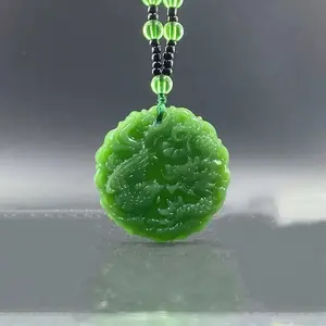 Kalung Giok Ukir Naga Ayam Budha Asli dari Chaina Terbaru