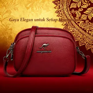 Kangaroo Tas Selempang Wanita 2025 Multifungsi Gaya Terbaru Ideal untuk Aktivitas Santai Dapat Menampung Ponsel Kualitas Impor Desain Kompak dan Praktis