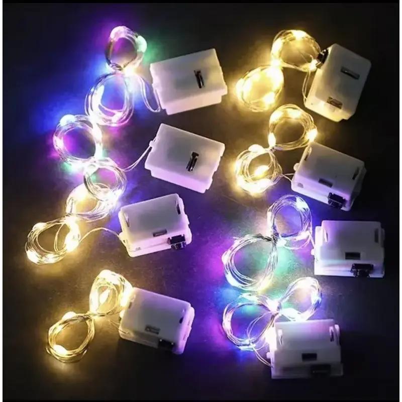 2027 PTG- Combo 3-5-10-20 Đèn led, đèn nháy đom đóm chạy bằng pin trang trí tháp oản, mẹt tết, bó hoa, tiểu cảnh