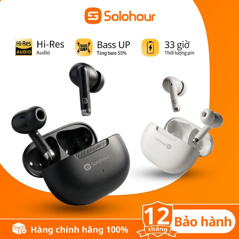 Solohour ST3 Tai Nghe Bluetooth 6.0 TWS Chính Hãng, Kết Nối Nhanh, Bass Mạnh 13mm, Giảm Ồn, Pin 28H, Tai Nghe Thể Thao Không Dây, Bảo Hành 12 Tháng, COD